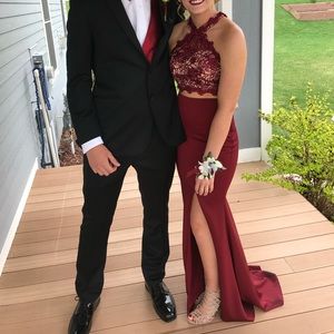 Maroon Prom Dress- Madison James